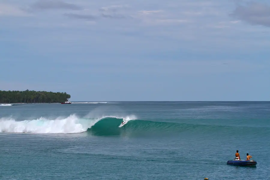 The emerald water at E-Bay